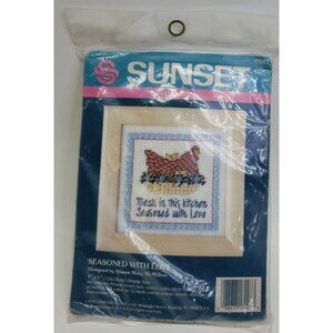 Sunset Needlepoint Kit Seasoned With Love #17007 Cross Stitch Crewel McMillion